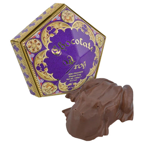  Harry Potter - Rana de chocolate con leche con tarjeta  coleccionable de mago de .55 onzas : Comida Gourmet y Alimentos